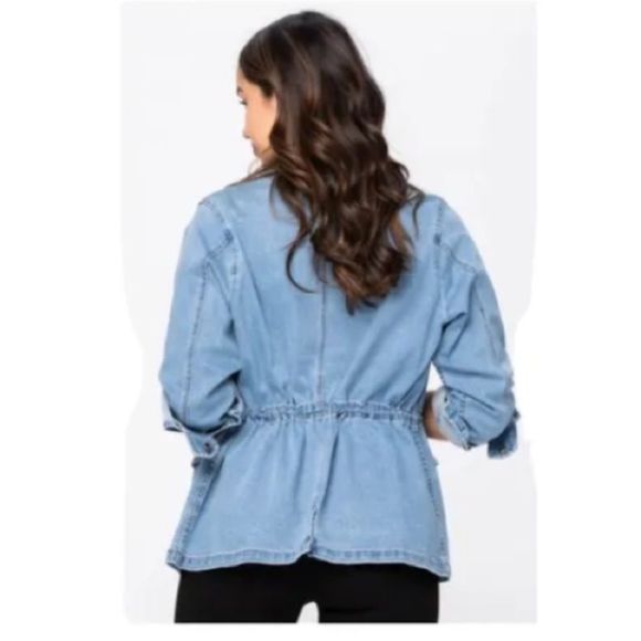 Judy Blue Zip Up Denim Jean Jacket - Picture 3 of 12